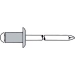 Rivet aveugle alu standard tte ronde plate 3 x 20 mm