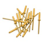 Rivets trigrip de 4. 8 x 22 jaunes pour plaque mineralogique