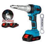 Riveteuse �lectrique avec 2 batterie et chargeur, brushless riveteuse kit pour rivets 2. 4 - 5. 0mm - ...