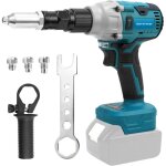 Riveteuse sans fil compatible avec makita 18v, outil de rivetage �lectrique sans balais avec lumi�re ...