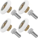 Rnemitery - lot de 4 roulettes de rechange pour porte de douche 19mm - avec m6 1. 2mm vis