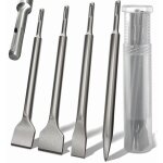 Rnemitery - ensemble 4 de burins sds plus - manche rond, marteau �lectrique, burin rond � quatre pointes, ...