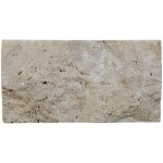 Ro'ma nature - briquette de parement travertin 1er choix - longueur librex10x2 - beige mix (vendu par ...