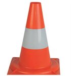 Road c�ne blanc / orange pe + base h. cm 33