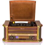 Roadstar hif - 1993bt platine vinyle vintage 33 / 45 / 78, radio fm, cd - mp3, cassette, bluetooth, usb ...