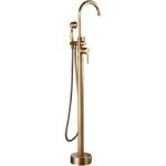 Robinet de baignoire sur pied, robinet de baignoire autoportant vintage tout en cuivre, robinet m�langeur ...