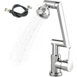 Robinet de cuisine extractible, mitigeur avec r�gulateur de d�bit � 1080�, 2 modes de jet, flexible de ...