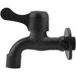 [jamais utilis�] robinet de jardin mural en acier inoxydable 304 noir pour salle de bain, paquet (calibre ...