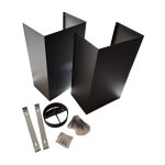 Roblin - kit cheminee noir accessoire hotte pour hotte . . .