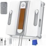 Robot laveur de vitres, robot nettoyeur vitre automatique avec 4 buses, 3 modes de nettoyage, navigation ...