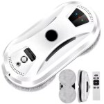 Robot laveur de vitres, nettoyeur de vitres electrique, t�l�commande, navigation ia, 10 lingettes lavable ...
