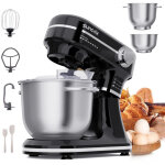 Robot m�nager et batteur �lectrique, moteur puissant de 1500 w, avec deux bols m�langeurs en acier inoxydable ...