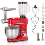 Robby - robot multifonctions 5l 1000w rouge avec hachoir et blender 1, 5l en verre robimix rouge Robby - robot multifonctions 5l 1000w rouge avec hachoir et blender 1, 5l en verre robimix rouge