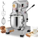 Robot patissier commercial 18, 7 l, batteur melangeur avec 3 vitesses reglables, mixeur a pate 1100 w, ...