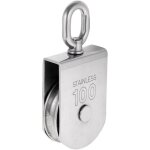 Robuste poulie � corde r�a simple avec emerillon pivotante en inox pulley block charge max. 35 - 1000 ...