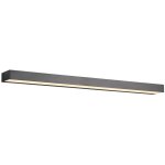 Rocco h2o applique led double �mission noir ip44 l. 90cm