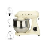 Robot batteur patisserie avec fouet, batteur, crochet, bol d'acier inoxydable 8l, 6 vitesses faible bruit ...