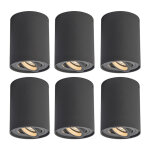 Rondoo up - spot plafond, plafonnier - 1 lumi�re - � 9. 5 cm - gris fonc� - design, moderne - �clairage ...