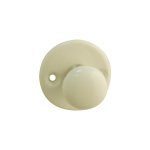 Ouvre&d�co - 2 rosaces de poign�e de porte rondes janelle verrou de condamnation, porcelaine blanc
