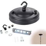 Rosace de plafond m�tal noir auvent de plafond rosace plafond luminaire plafond avec accessoire pour ...