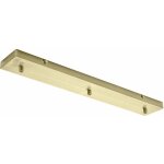 Rosace plafond rectangulaire laiton ip20 alice ? base pour suspension, design moderne, connexion centrale, ...