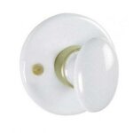 Rosace avec poign�e � bouton et bec - de - cane en porcelaine 1pc