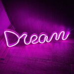 Rose dream enseigne n�on, 39 x 13. 5 cm led dream enseignes lumineuses lampe � lettre veilleuse n�on ...