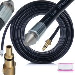 Rosfix tuyau de nettoyage canalisation 15 m ? buse 1 + 3 jets, nylon renforc� 160 bar, 60�c, filetage ...