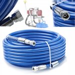 Rosfix tuyau pour pulv�risateur airless 15m ? tpu bleu ultra r�sistant 228 bar, 1 / 4  filetage raccords ...