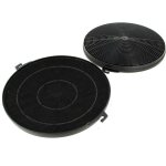 Filtre charbon rond type 211 par 2 pour hotte rosieres hotte indesit, hotte candy, hotte faure, hotte ...
