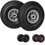 Roue de diable set de 2 roues de brouette, roue de rechange axe, 3. 00 - 4 , caoutchouc 260x85 mm 80 ...