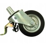 Roue d'�chafaudage 180mm caoutchouc m�tallique, goupille de frein