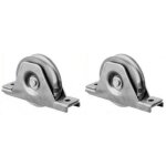 Roue � gorge ronde - acier zingu� - pivotante - 50 mm