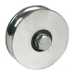 Roue  gorge ronde avl 100 mm 2 roulements  billes - charge 500 kg - vis 14x70 mm - 916100a / 2