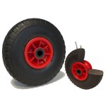 2gt roues et roulettes - roue increvable diable 260 x 85 (3. 00 - 4) alsage 25 mm roulement  rouleaux ...