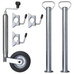 Roue de jauge 48 mm avec 2 tubes de support et 3 colliers