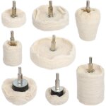 Roue de polissage pour perceuse, 8 pcs tampon de polissage en coton pour métal (aluminium / acier inoxydable ... Roue de polissage pour perceuse, 8 pcs tampon de polissage en coton pour métal (aluminium / acier inoxydable ...
