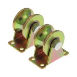 Roues pour portail coulissant 50mm, roues en acier avec rainure en u, roue � rainure en u pour voie invers�e, ...