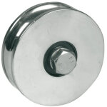 Roue pour portail coulissant �80mm - 1 roulement � billes - gorge �16 - ibfm - 364080p