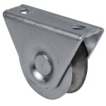 Roue pour portail coulissant - gorge ronde de 16mm - �60mm - jusqu'� 230kg - acier - deco fer forge