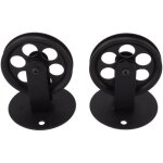 Roues de poulie industrielles noires, 2 pi�ces, pour luminaire suspendu de grange � brancher, support ...