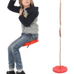 (rouge) balan�oire d'arbre pour enfants - balan�oire d'arbre � corde d'escalade avec si�ge � disque unique ...