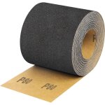 Rouleau de papier abrasif grain 80, 93 mm x 10 m papier de verre am�lior� en carbure de silicium, pon�age ...