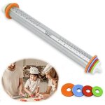 Rouleau � p�tisserie r�glable en acier inoxydable de 17 pouces pour ajuster l'outil de p�trissage de ...