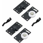 Vurahome - de rouleau de porte coulissante , roues de rouleau de meubles, kits de piste d'engrenage de ...