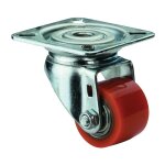 Rouleau de renvoi d. de la roue 35 mm cap. charge 100 kg avec plaque de fixation polyurthane