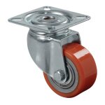 Bs roulettes roulette pivotante avec plaque � visser roulement � billes en polyur�thane 50 mm 120 kg ...