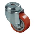 Rouleau de renvoi d. de la roue 50 mm cap. charge 120 kg avec trou dorsal 11 mm polyur�thane