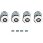 Roulettes, galets et poulies de remplacement pour porte de douche coulissante en verre