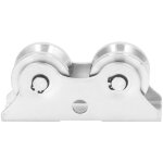 Roulette � gorge en v en acier inoxydable avec support pour portail coulissant roulant